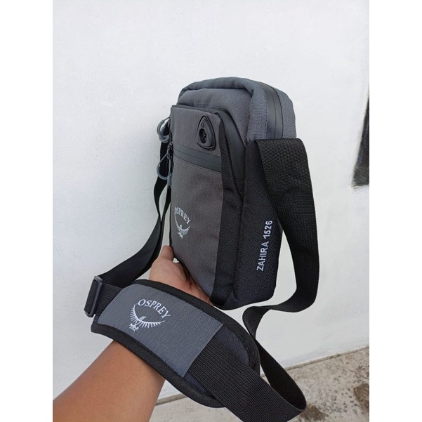 Tas Selempang Pria Extra Compartment size 10&quot; dan 12 &quot; Tas Slingbag Bahan Kanvas Anti air