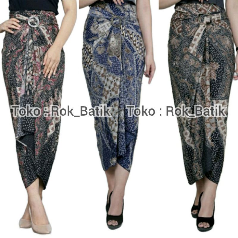 (50 Motif) Rok Lilit Batik Bawahan Kebaya Modern Rok Serut Batik Free Ring Kain Batik Floral Batik Couple Pasangan