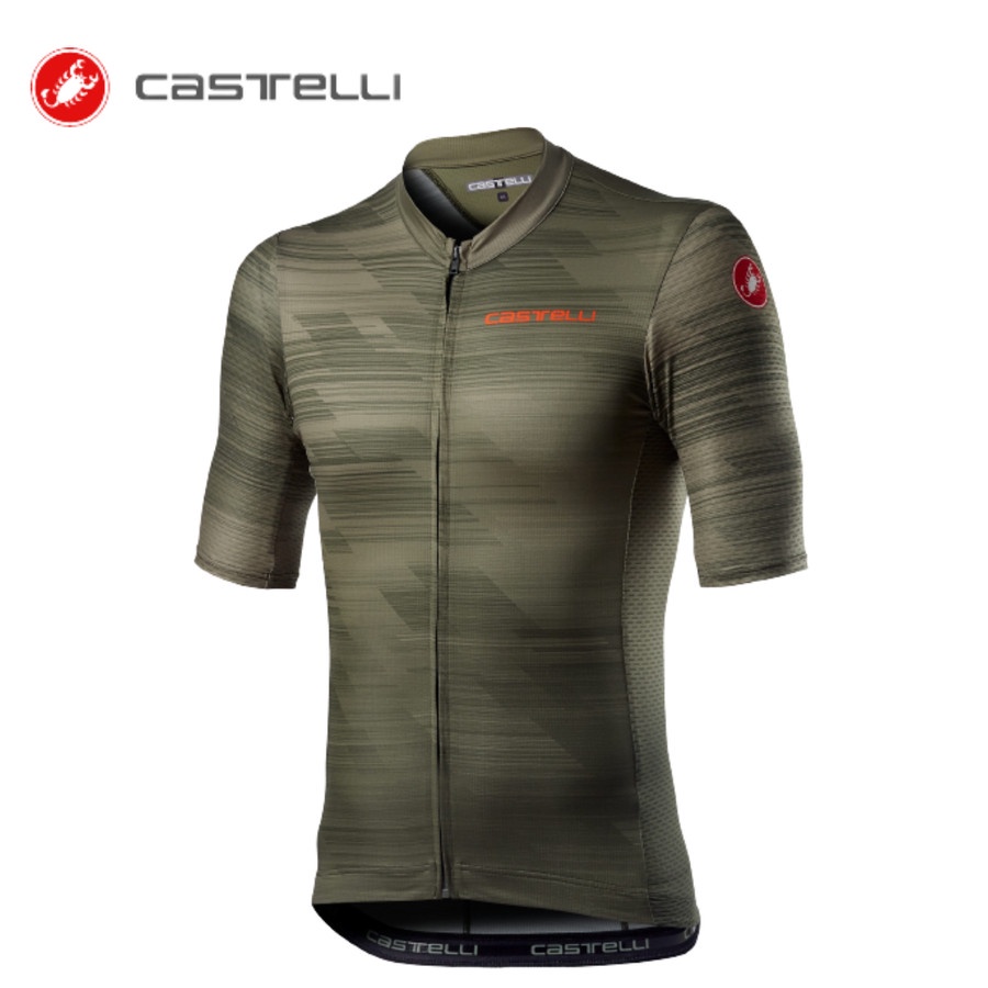 JERSEY SEPEDA CASTELLI RAPIDO JERSEY MILITARY GREEN