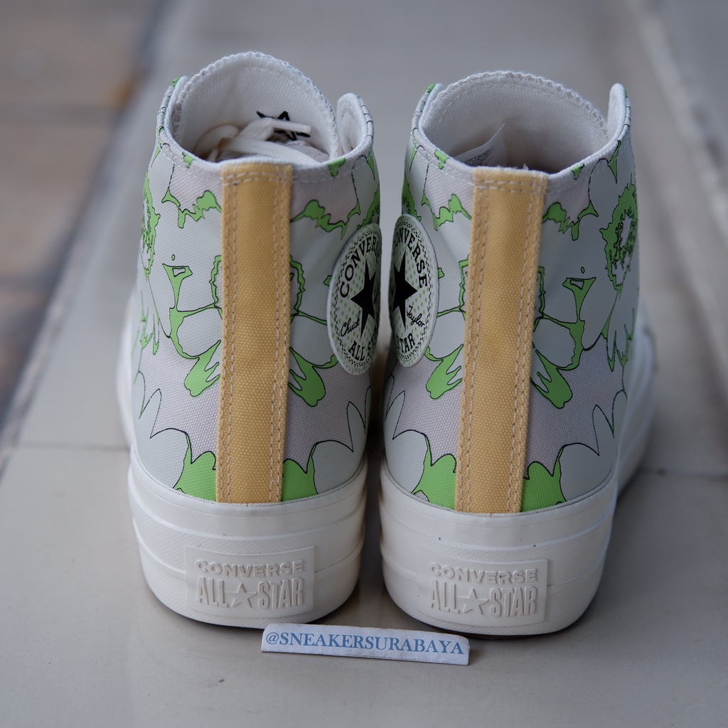 Converse Chuck Taylor Lift HI Crafted Florals Desert Sand