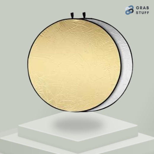 Reflektor Cahaya Studio Photography Round Portable 2in1 Original / Lighting Reflector Reflektor Pemantul Cahaya Foto Photography Collapsible Portable Light Diffuser Round Photo Multi Color / Pencahayaan Studio Foto / Round Reflector Fotografi Video Lipat