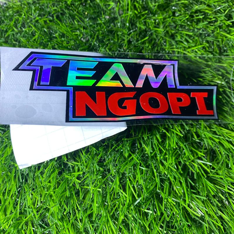 Sticker team ngopi cutting sticker tumpuk bukan print stiker motor 1pcs