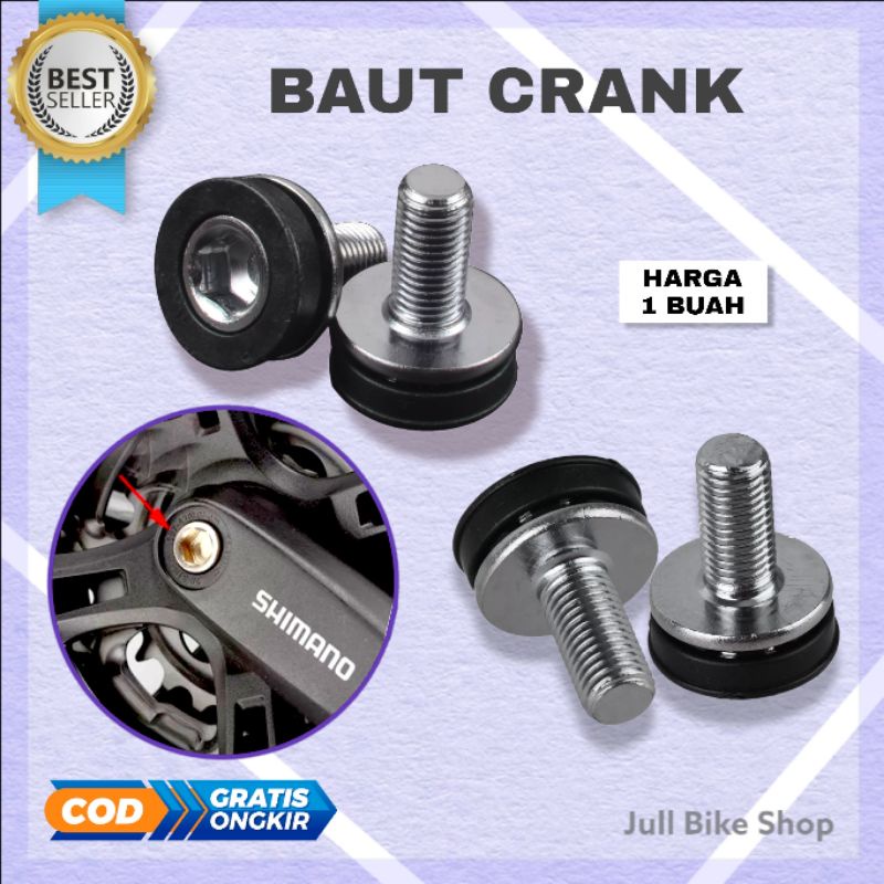 1pcs Baut penutup crank sepeda tutup pedal bottom bracket mtb lipat fixie bb kotak l bmx anak dll pancalan engkolan tengah