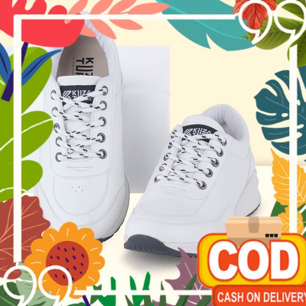 Buat Imlek Baru / Sepatu Sneakers Wanita Putih Polos Kekinian Kuzatura NC Original Sepatu Putih Cewe