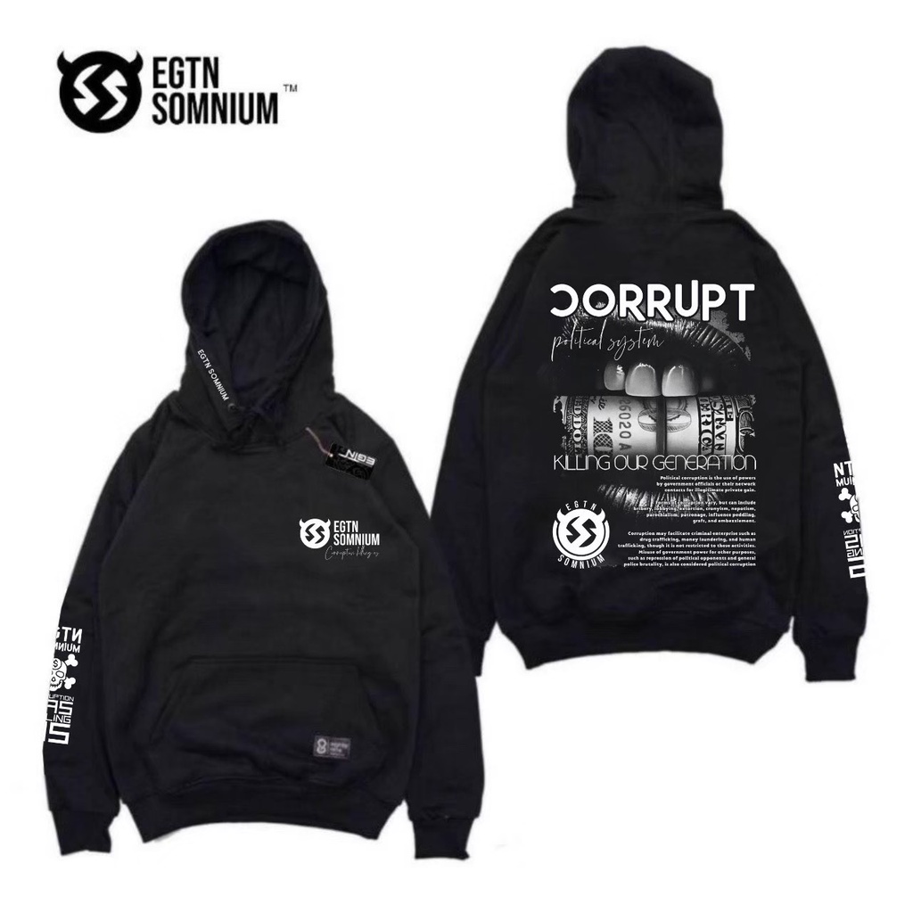 HOODIE SONMIUM EIGHTY NINE HITAM ORIGINAL-HOODIE DISTRO BAHAN FLEECE TEBAL- HOODIE PRIA SIZE JUMBO - HOODIE EIGHTY NINE ORIGINAL