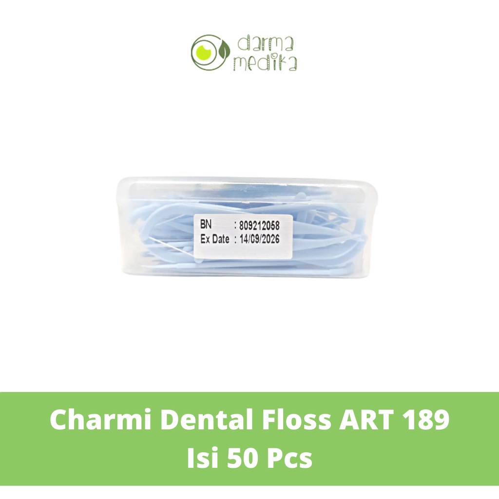 Charmi Dental Floss &amp; Pick Benang Gigi 50pcs 50 pieces ART 189
