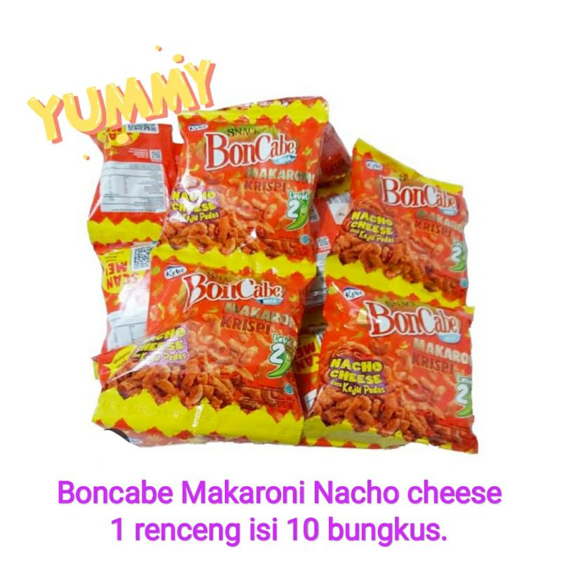 

boncabe snack makaroni krispi nacho cheese keju | isi 10 bks