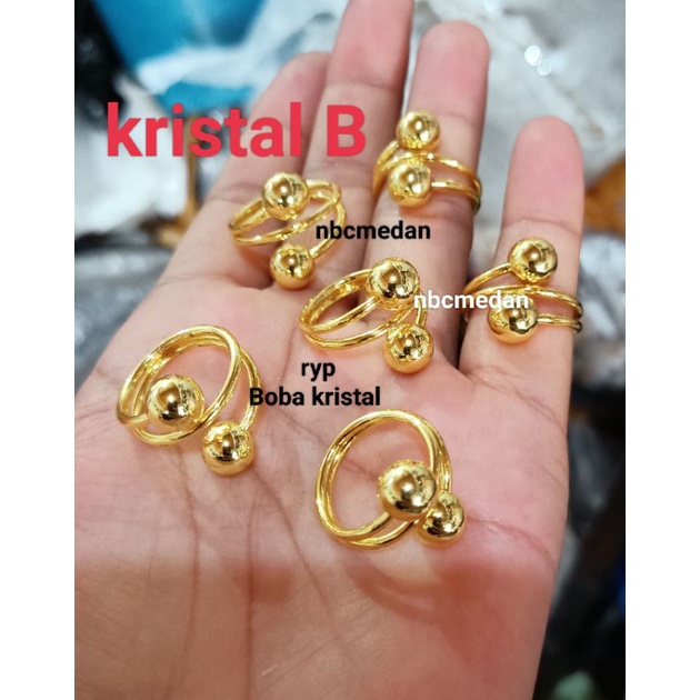 Cincin replika mas 24k lapis kristal import dan penang,tahan lama