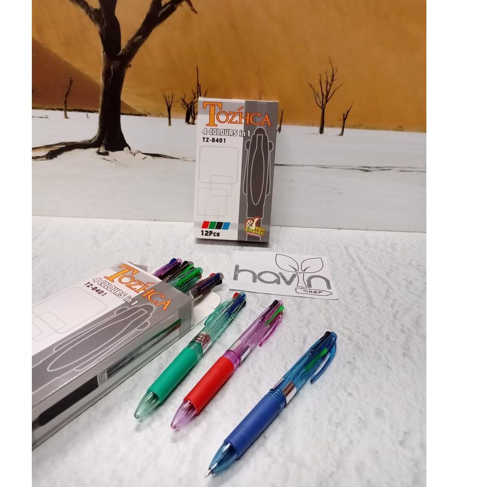 

Fast Delivery (12pc) pen 4 warna cetek/bolpen cetek 4warna