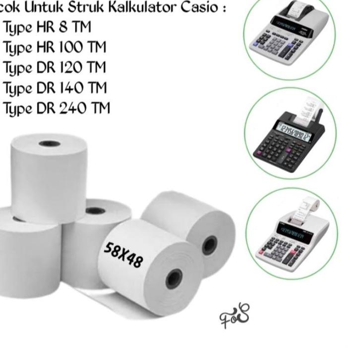

Paling Disukai KERTAS HVS 1PLY 58x48mm Setruk Casio kalkulator paket 1pck isi 10 roll/pcs L4R,,,