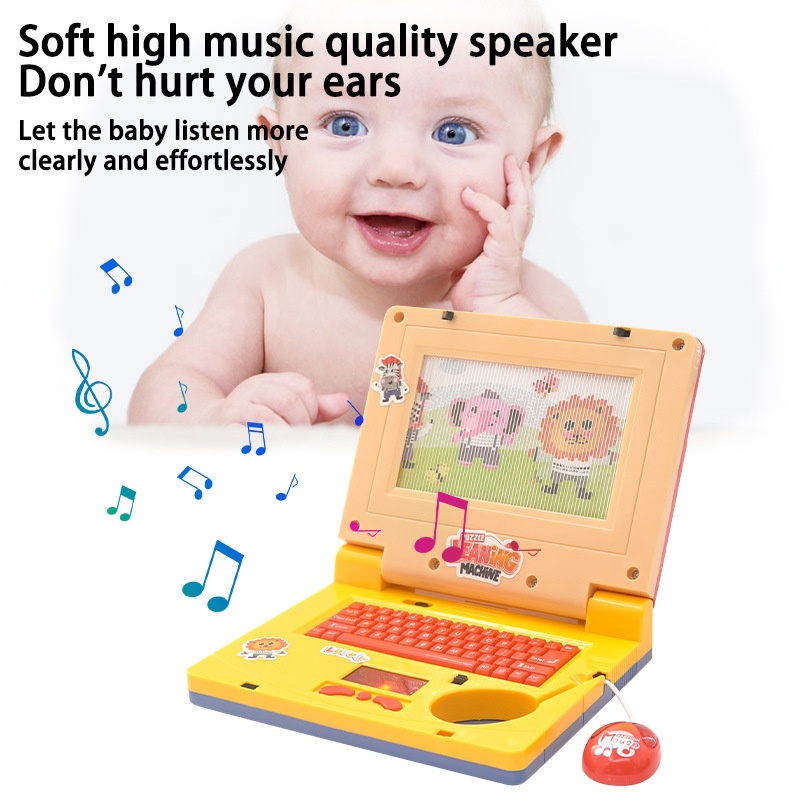 【COD】Mainan Simulasi Laptop Edukasi Anak Baby Imitation laptop learning machine/catoon music computer/Mainan Edukasi Bayi