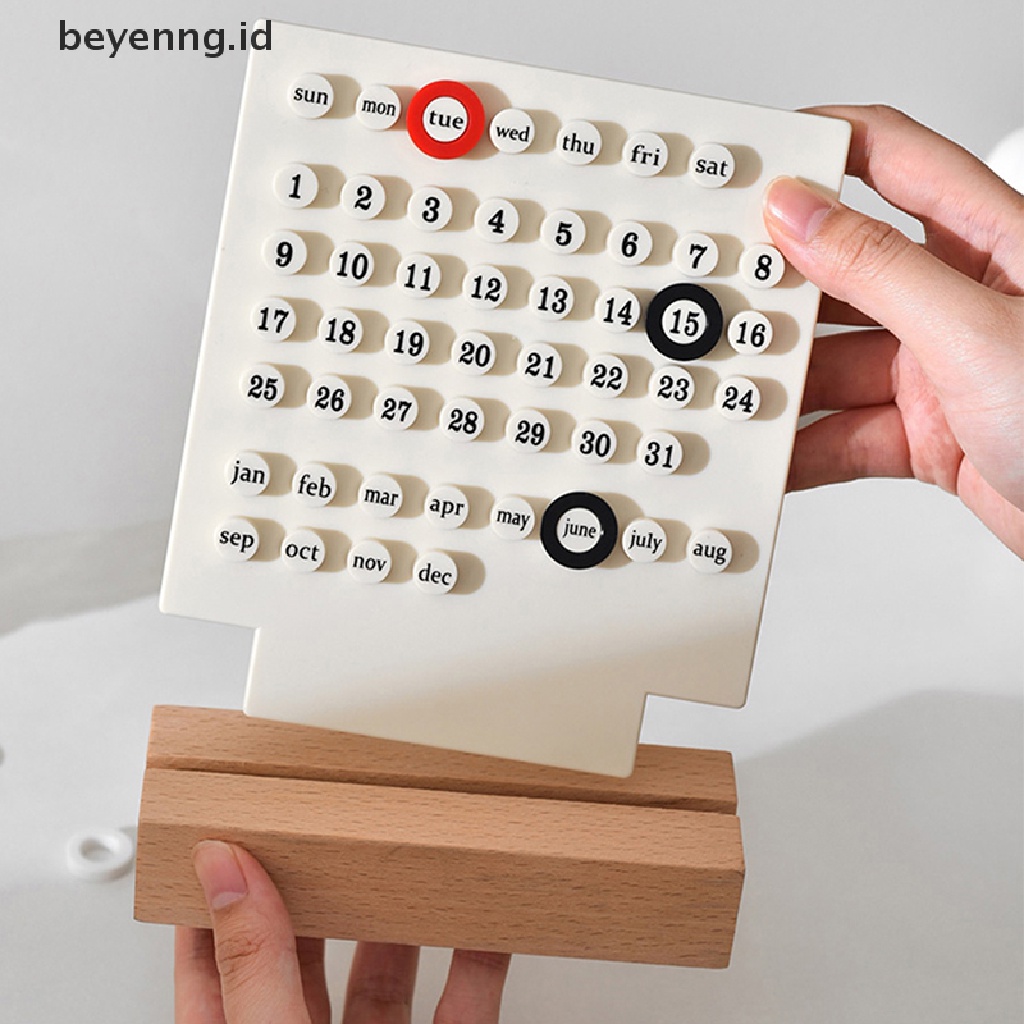 Beyen Ins Kreatif Waktu Abadi Kalender Meja Manual Akrilik Kalender Mejaio Dekorasi Rumah 3cincin Tanggal Rekaman Hadiah Set Handmade Diy Ring Kalender Meja ID
