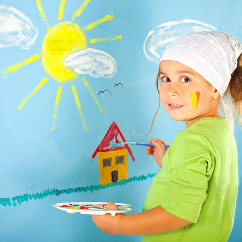 50pcs Kuas Lukis Set / Paintbrush Paint Brushes / Flat - Artist Paint Brush