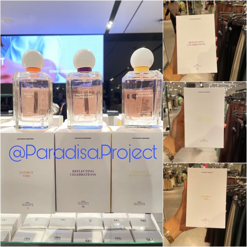 Sale Parfum Zara Original store jastip Warm Freedom, Unexpected Joy, Energy Vibe, Vibrance Adventure