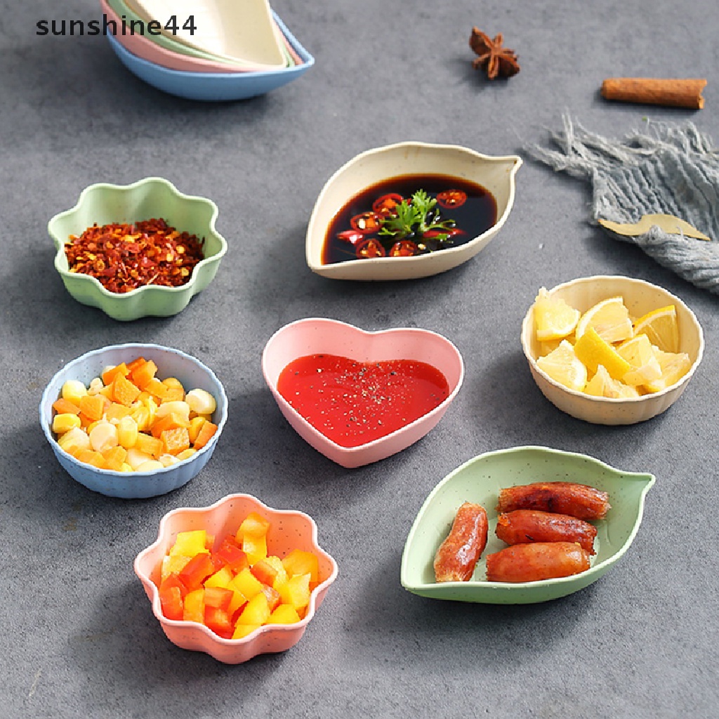 Sunshine 10PCS Dipping Sauce Dish Piring Piring Rumah Bumbu Mangkok Piring Dapur.