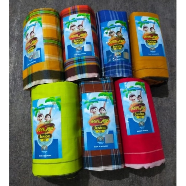 Sarung Atlas SD SMP Junior - Kain Tenun Anak Laki Cowo Sholat Solat