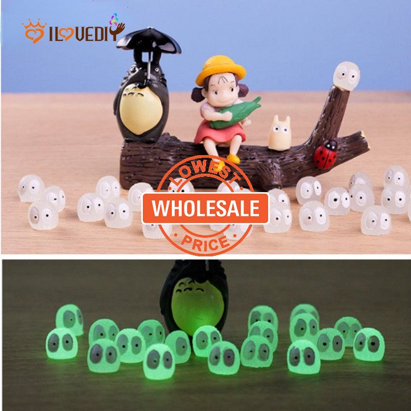 [Harga Grosir]5 Pcs Ornamen Pot Tanaman Alien Elf Mini Luminous Glowing Bahan Resin Untuk Dekorasi Kamar Tidur