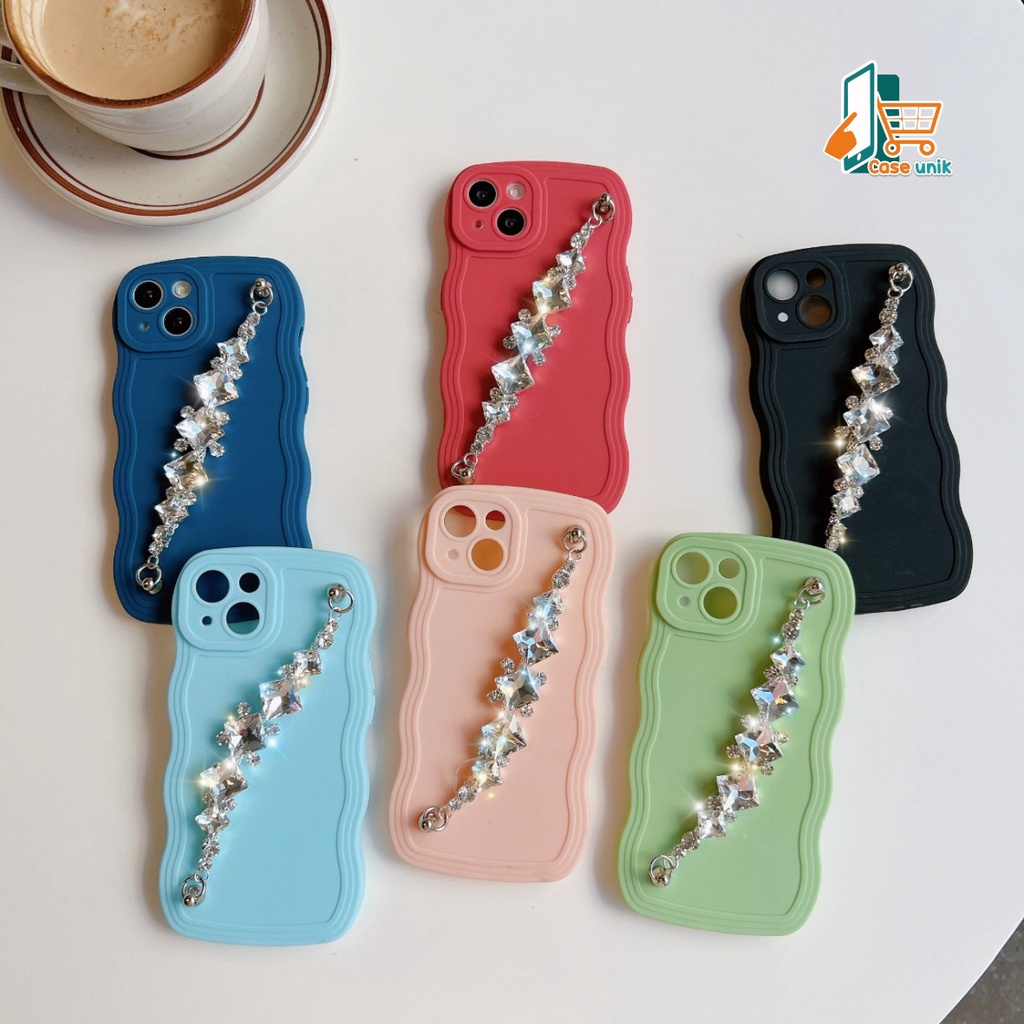 GC03 SOFTCASE GELOMBANG RANTAI DIAMOND FOR INFINIX SMART 5 6 6 PLUS HOT 9 10 11 12 PLAY 12 12I 20 20I 20S  NOTE 12G96 CS5240