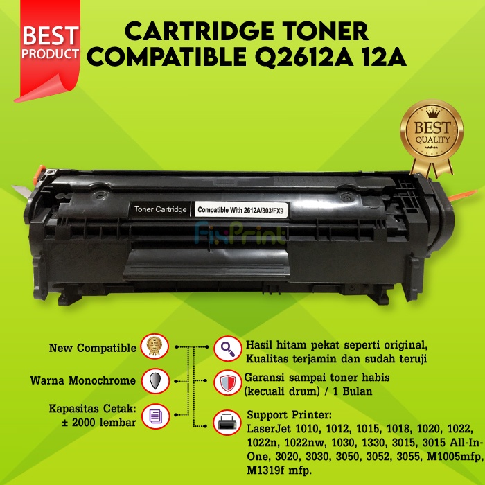 Toner XP 12a - Q2612A/CNON FX9 - FX 9 Compatible