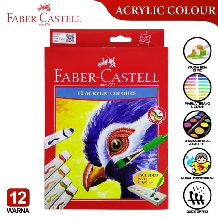 

Faber-Castell Colour Set 12 572312 Cat Akrilik Cat Lukis Atk / Colour