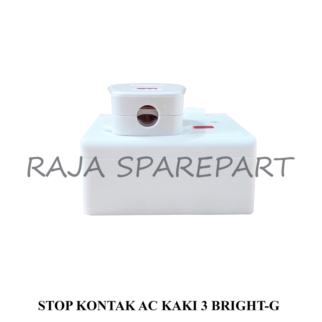 COLOKAN/STOP KONTAK STEKER/STOP KONTAK AC KAKI 3 BRIGHT-G