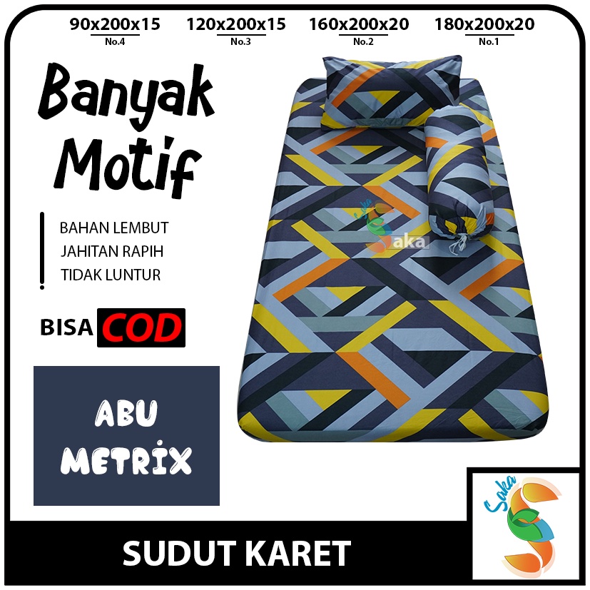 Saka Sprei Set Ukuran 90x200 Single Polos Aesthetic Microfiber