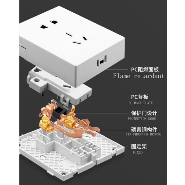 saklar lampu inbow luar bisa untuk rumah kayu/tembok 1 way