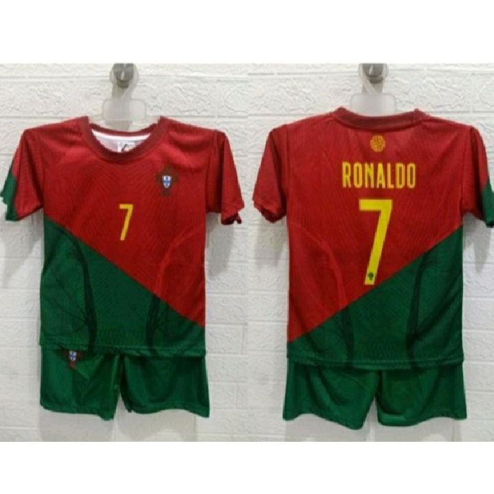 baju bola anak Portugal/ setelan bola anak Portugal/ kaos futsal anak/ jersey bola anak