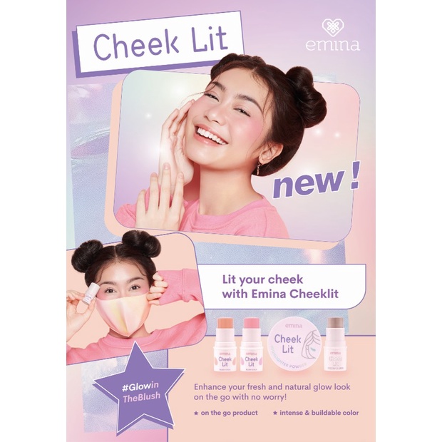 ❤ jselectiv ❤ EMINA CHEEK LIT Pressed Blush | Cream Blush | Blush On EMINA CHEEK LIT Series