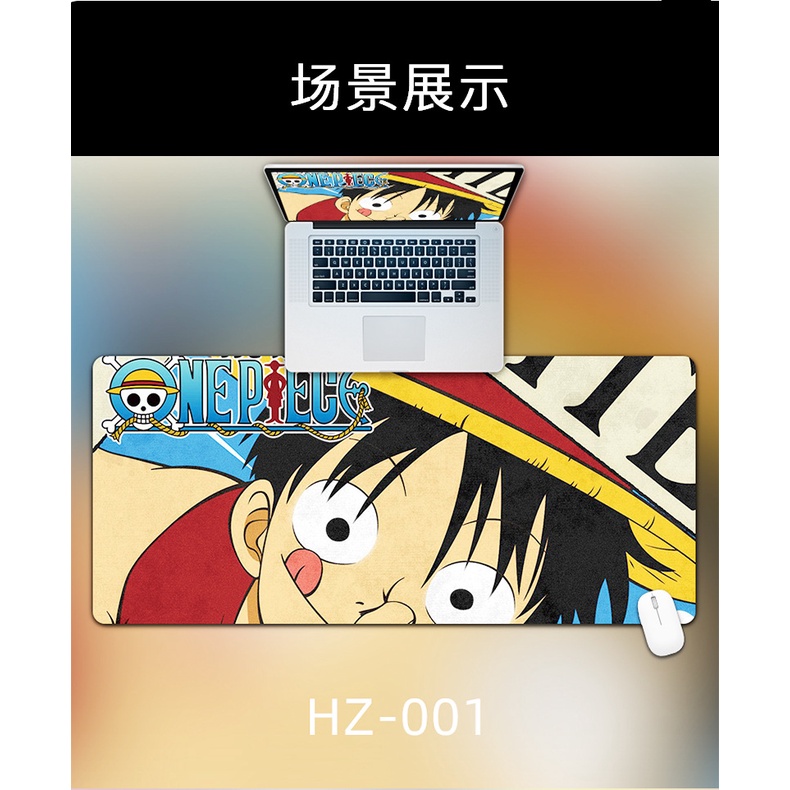 One Piece Mouse Pad Animasi Besar Anime Kreatif Kulit Kantor Tulisan Tahan Air Desktop Pad