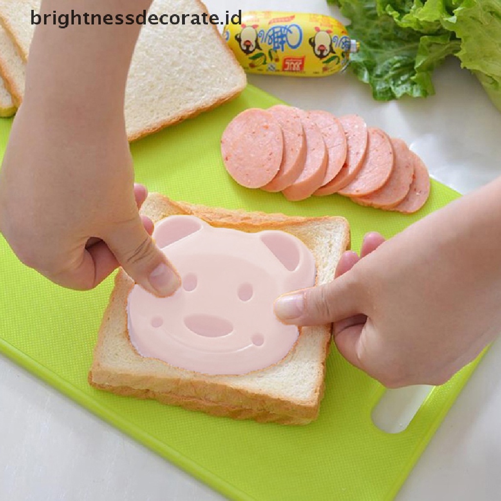 [Birth] Cetakan Sandwich Cetakan Roti Bentuk Beruang Cake Biskuit Emboss Device Cutter [ID]