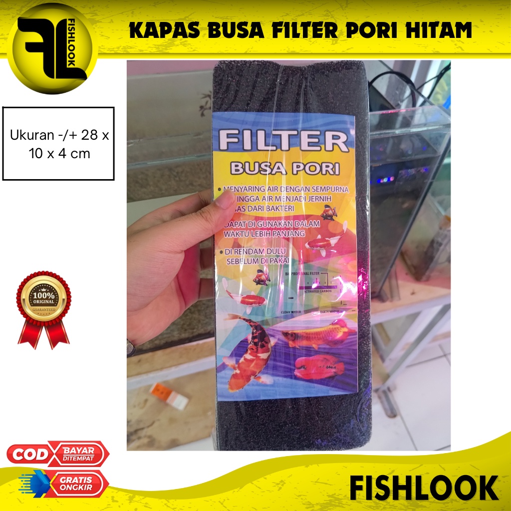 KAPAS BUSA FILTER PORI KAPAS BUSA BIO FOAM 28x10 FILTER AQUARIUM