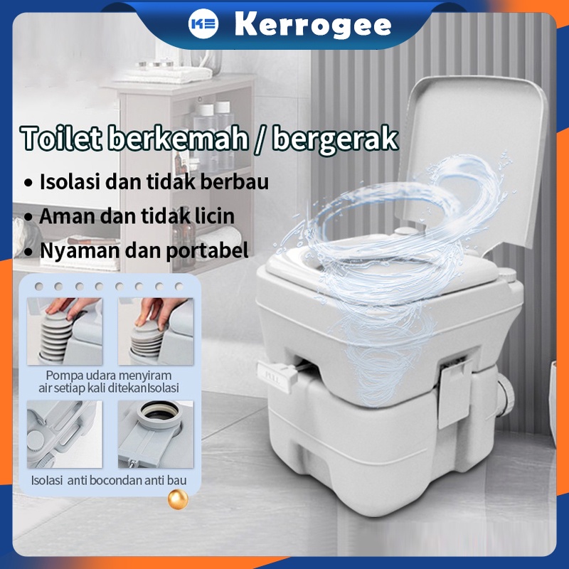 20L Toilet Bergerak Portable Flush Toilet Untuk Orang Tua Perlengkapan Toilet Kloset Duduk Portable