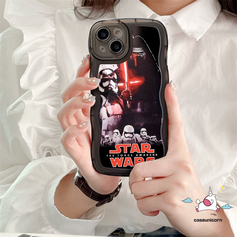 Casing Redmi 12C 10C A1 9 9T 10 9A 9C 10A A1+POCO X3 NFC Pro M3 Redmi Note10 10Pro 9 8 11 10s 9Pro Note 11Pro+9s 11s Mi 11T Pro Wavy Edge Trendy Brand Star Wars Casing TPU Empuk