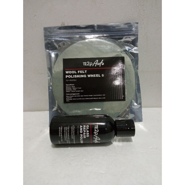 Cerium Oxide poles Kaca Mobil penghilang Baret dan jamur Set Busa poles  Kaca 5 Inch