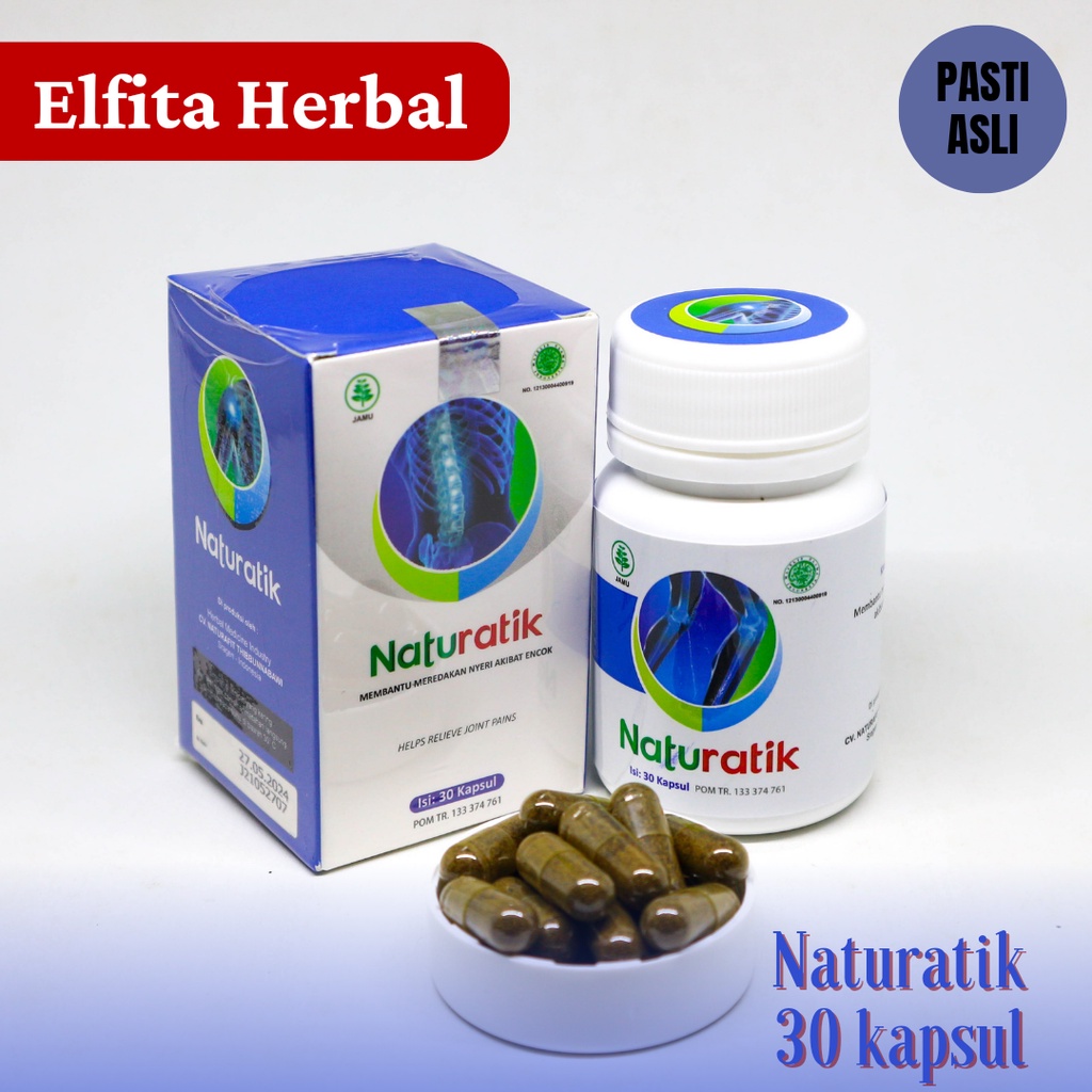 PROMO RAMADHAN Naturatik Obat Asam Urat Herbal Kapsul Nyeri Sendi Lutut Kaku Rematik Pegel Linu
