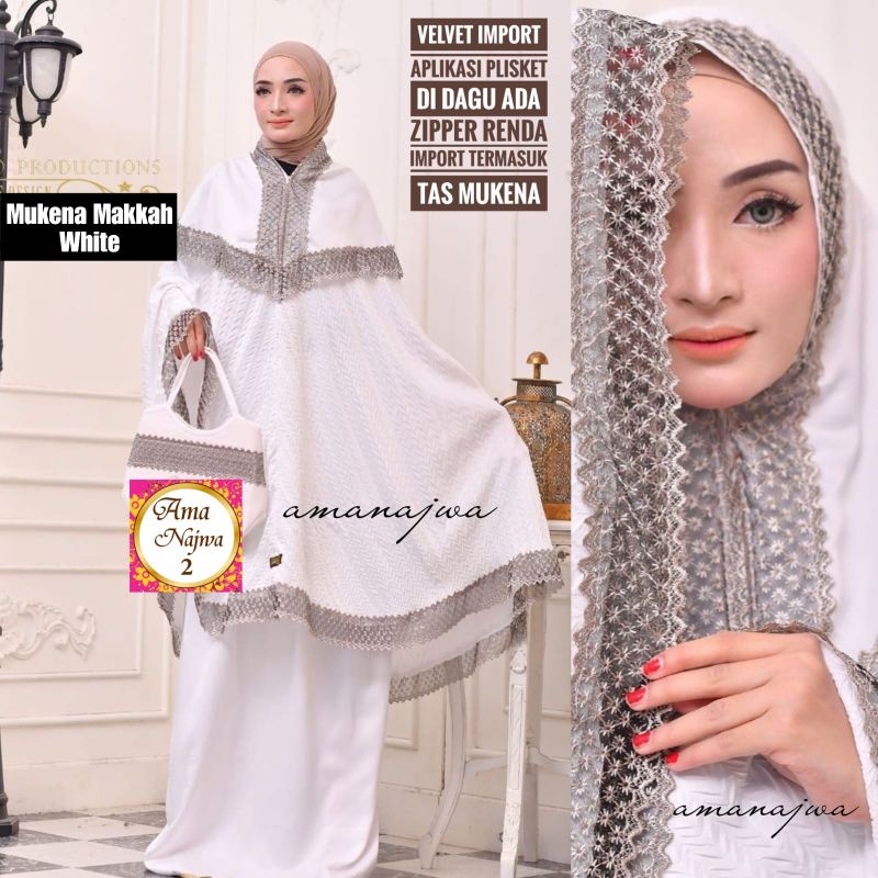 MUKENA DEWASA JUMBO TERBARU 2022 2023 BAHAN VELVET IMPORT ADEM PUTIH PLISKET PREMIUM RENDA MEWAH FRE