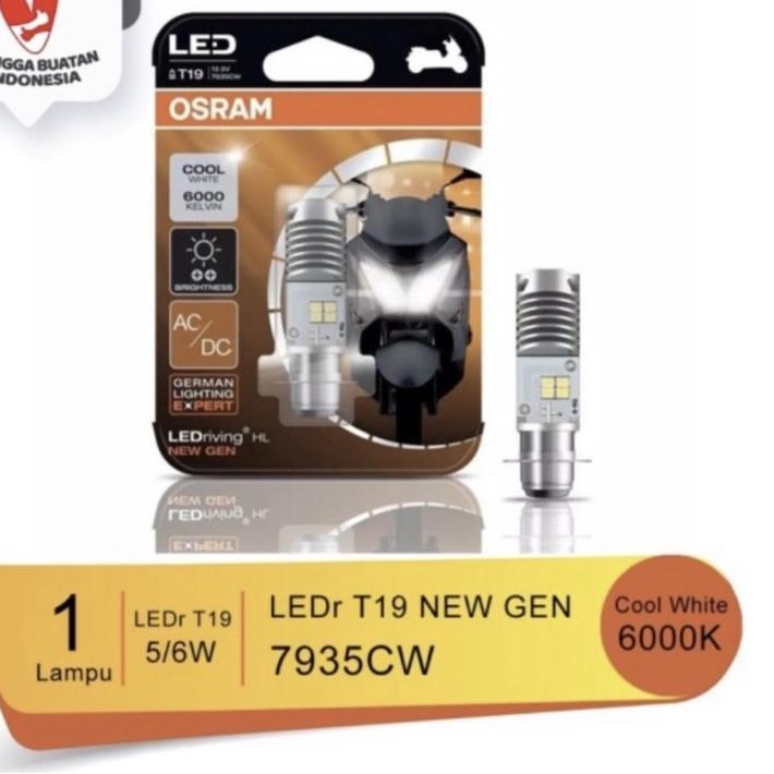 TERMURAH  OSRAM LED LAMPU DEPAN MOTOR T19 H6 BEBEK MATIC T19 ORIGINAL HONDA GRAND SUPRA X FIT NEW 12
