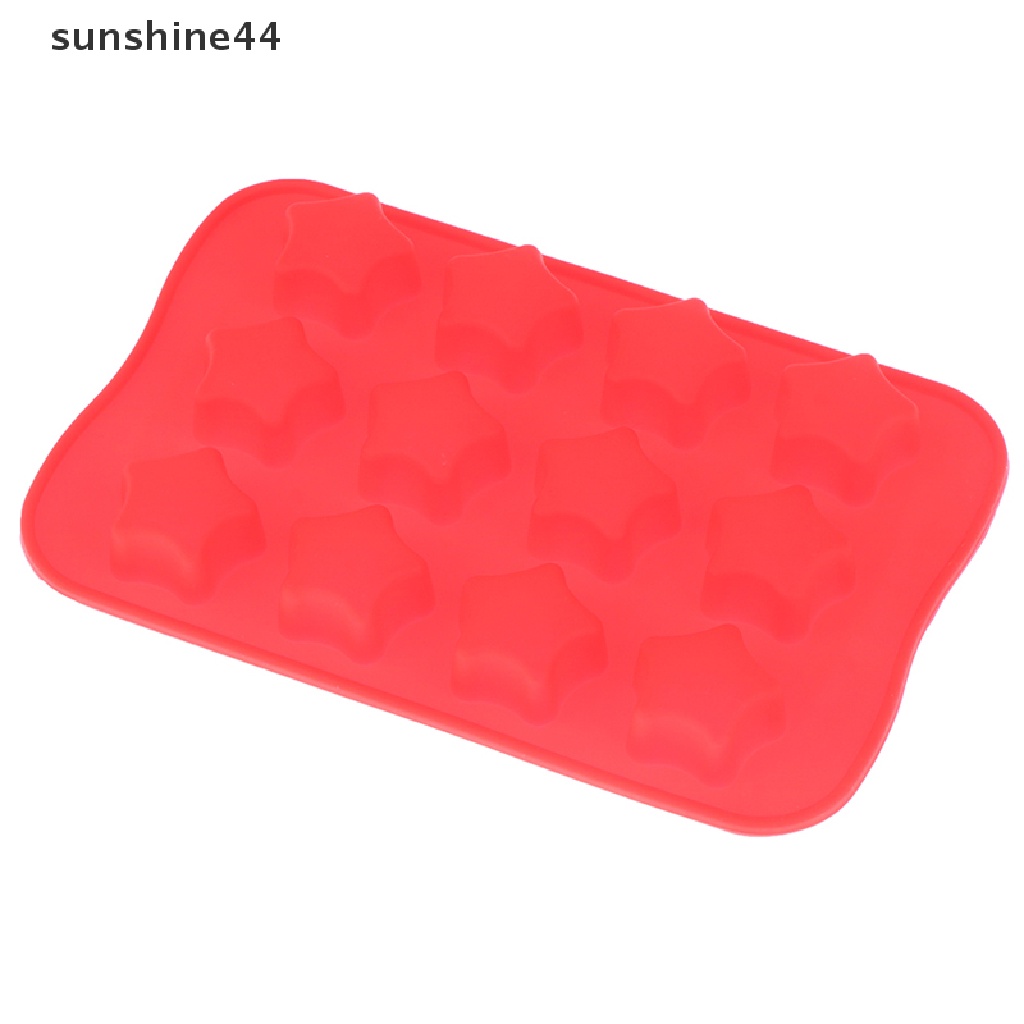 Sunshine 1Pc Cetakan Silikon Coklat Bulat Persegi Bintang Hati Reusable Cake Baking Mold.