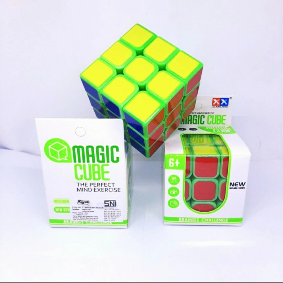 Mainan otak berfikir Kubus Rubik 3x3 Glow In The Dark nyala dalam gelap magic cube Yongjun asli orig