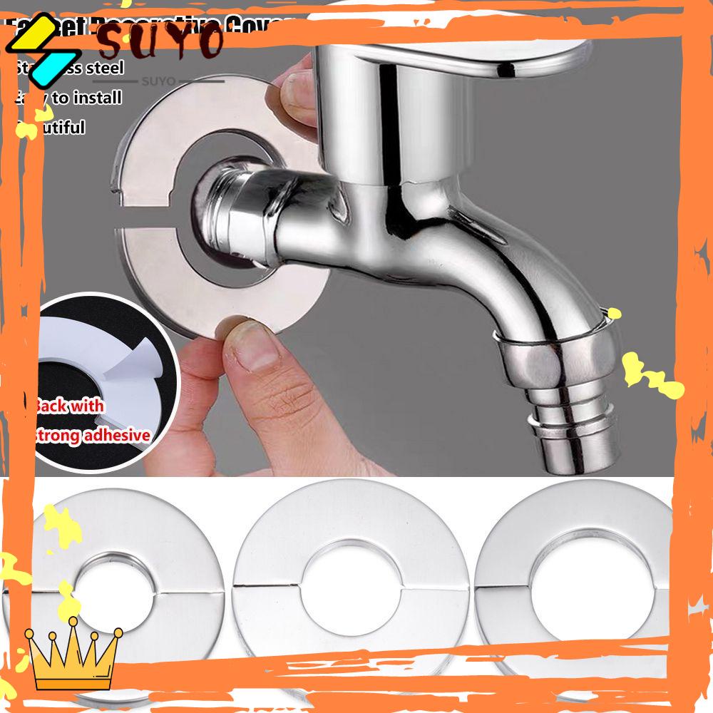 Suyo Kran Hias Penutup Shower Dapur Dinding Flange Stainless Steel Chrome Faucet Aksesoris