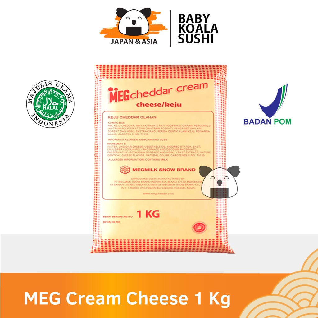 MEG CHEESE Keju Cheddar Cream 1 Kg Halal │ Chedar