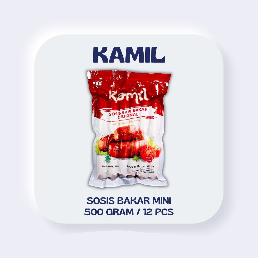 

ADDRIELLA Kamil Sosis Bakar Mini 500gr/Isi 12pcs | Kamil/Frozenfood/Frozenfood Murah