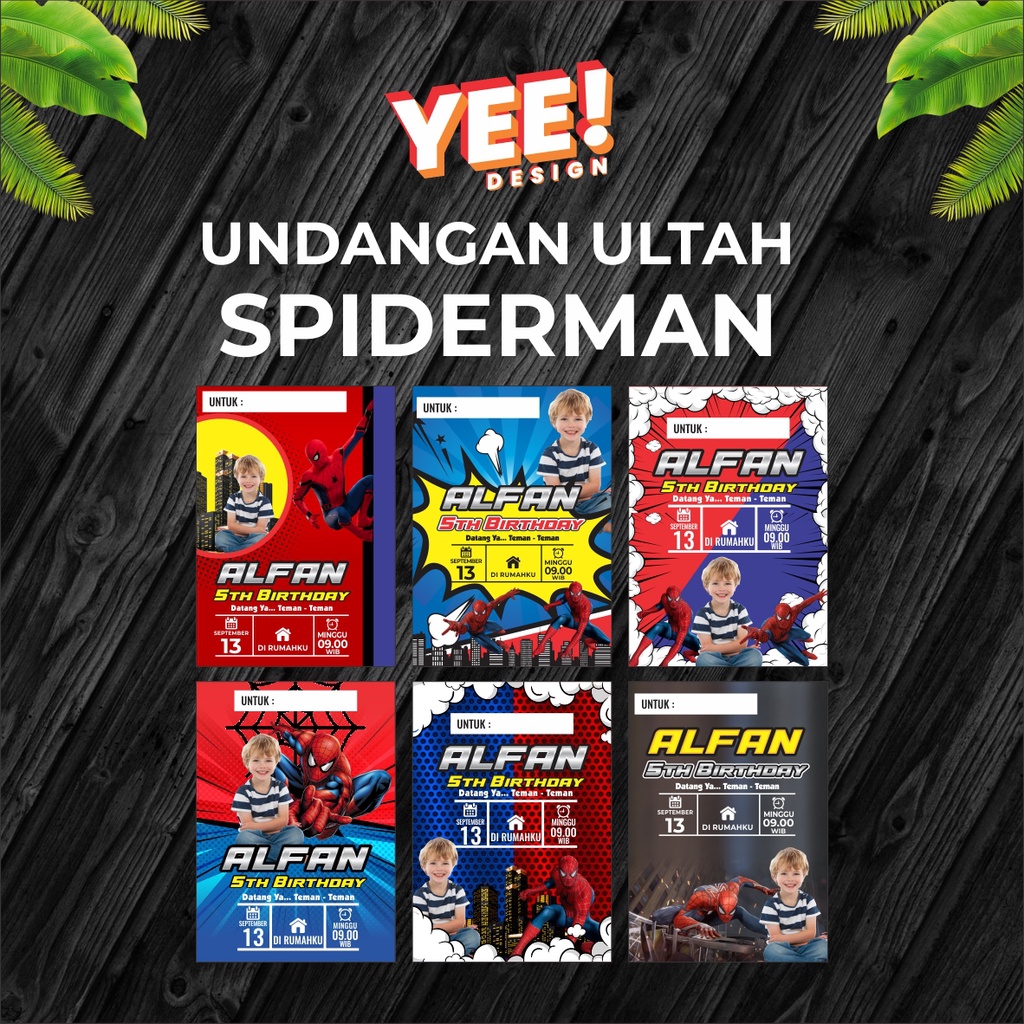 UNDANGAN ULTAH SPIDERMAN