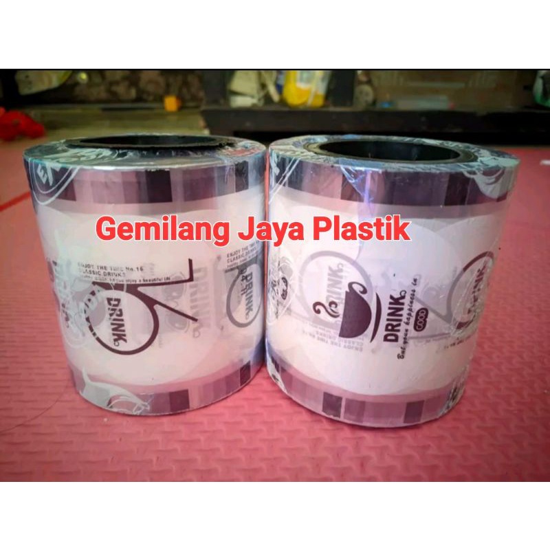 Plastik Lid Cup Sealer Cup Motif 4in 1 Drink 1000 Cup