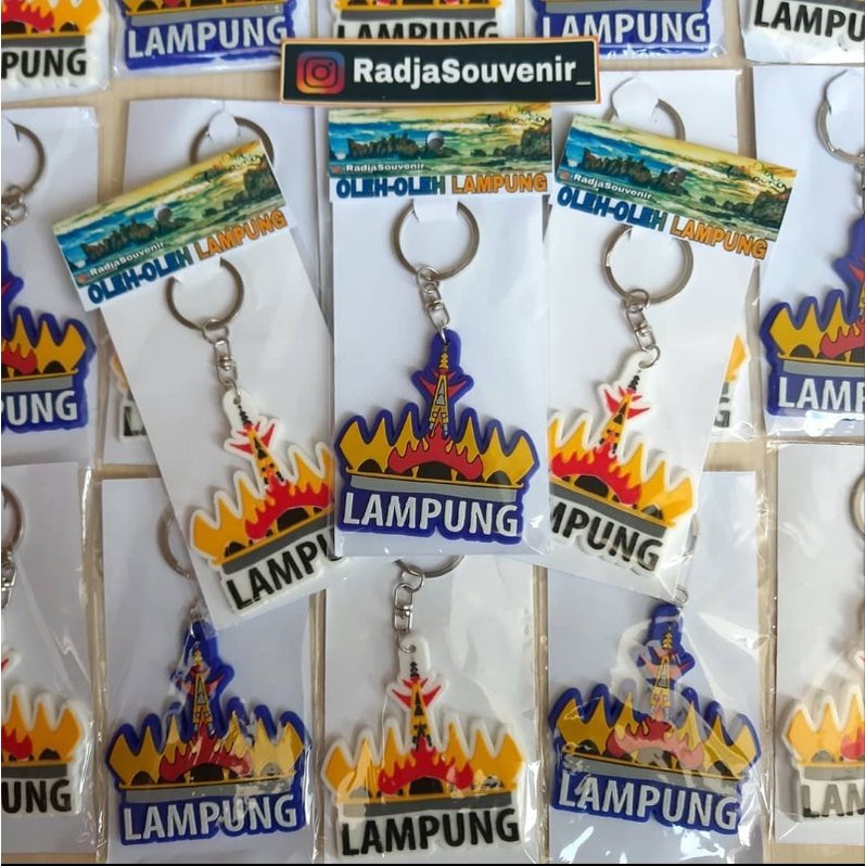 Gantungan kunci karet Menara Siger Lampung | Oleh Oleh Kota Lampung