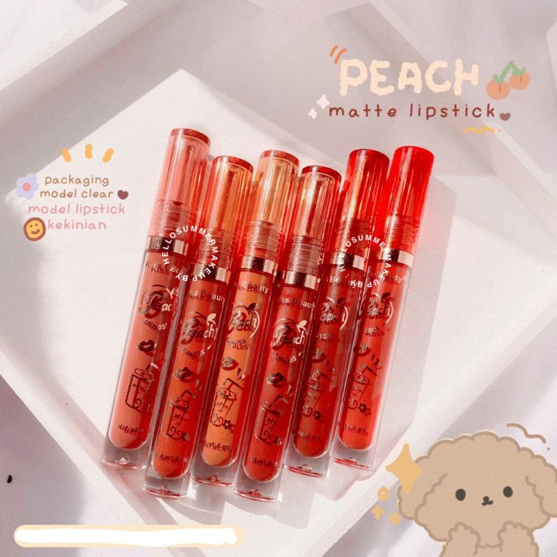 LIPSTIK 𝗩𝗘𝗟𝗩𝗘𝗧 𝗠𝗔𝗧𝗧𝗘 // 𝗠𝗔𝗧𝗧𝗘 𝗟𝗜𝗣𝗚𝗟𝗢𝗦𝗦 - LIPMATTE VELVET PEACH COLOUR