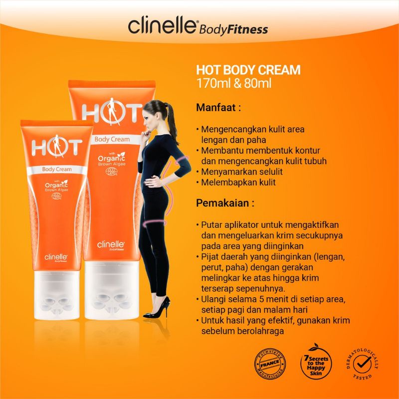 ☘️Yuri Kosmetik☘️ Clinelle-Hot Body cream 170ml