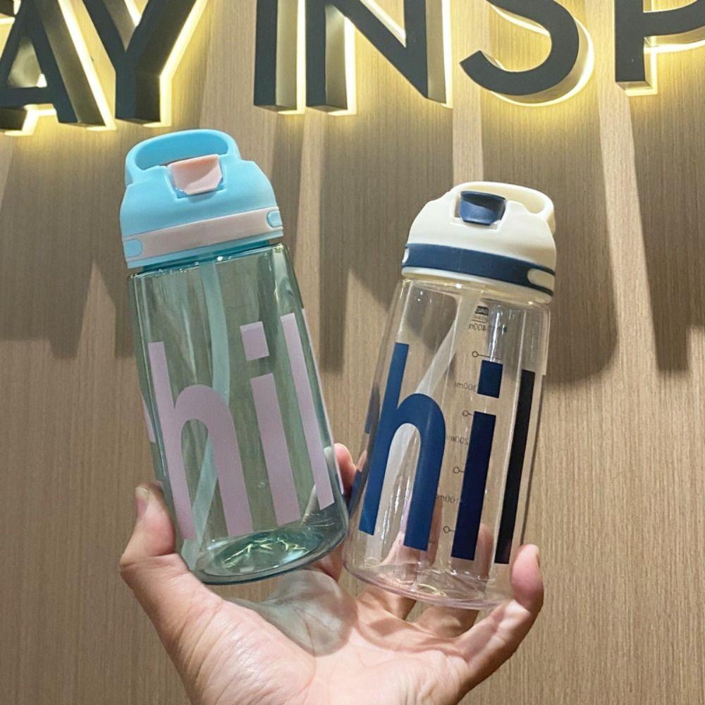 Popular Botol Air Minum Olahraga 450ml Botol Minum Sedotan Travel Sekolah