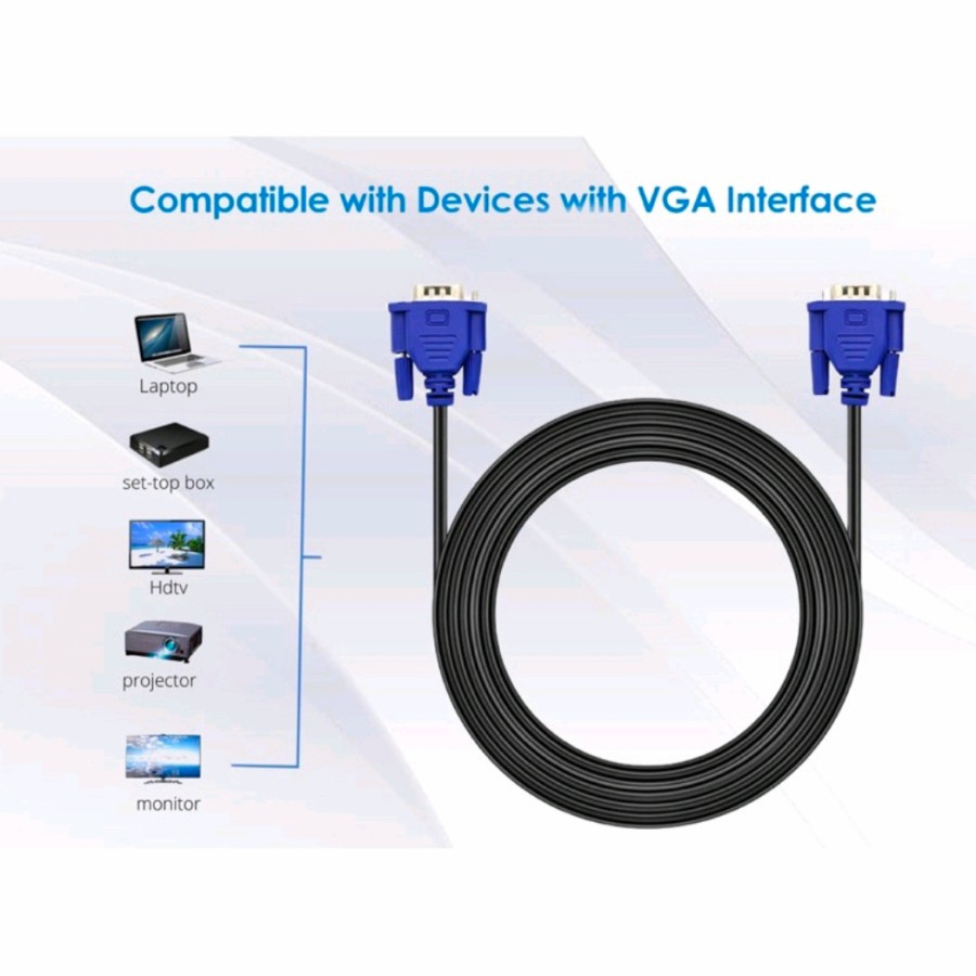 Kabel VGA Male to Male 1.5M 3M 5M Kabel VGA Standart